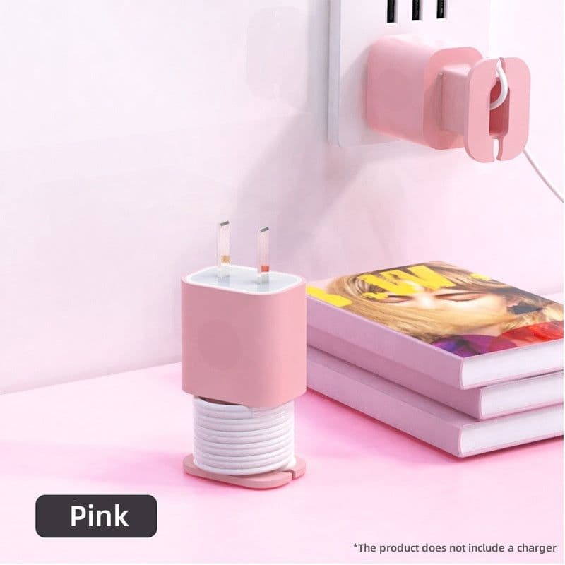 image-Data Cable Organizer Power Adapter Protective Case Cover For Apple 18w 20w USB-C Fast Charger Silicone Case