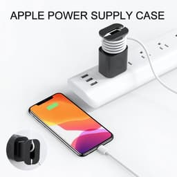 image-Data Cable Organizer Power Adapter Protective Case Cover For Apple 18w 20w USB-C Fast Charger Silicone Case