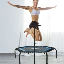 image-Trampoline Home Children Women Men Gym Class Trampoline Fitness Handrail Trampoline