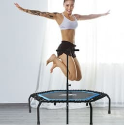 image-Trampoline Home Children Women Men Gym Class Trampoline Fitness Handrail Trampoline