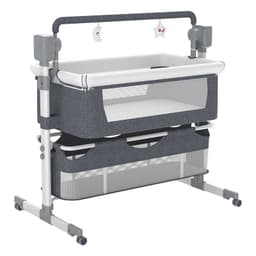 image-Portable Baby Bed Electric Bassinet Splicing Bed Foldable Newborn Baby Bedside Bed Baby Bed