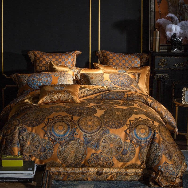 image-Model Room Luxury Embroidery Villa Four-piece Set European Court Bedding