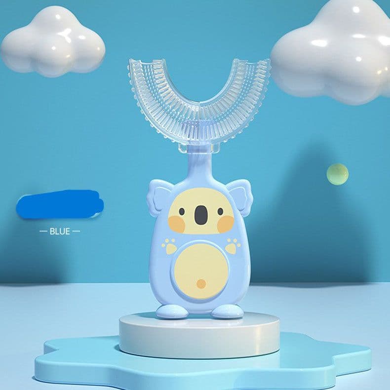 image-Zhuanzhuanxiong Manual Children's U-shaped Toothbrush Silicone Toothbrush Baby