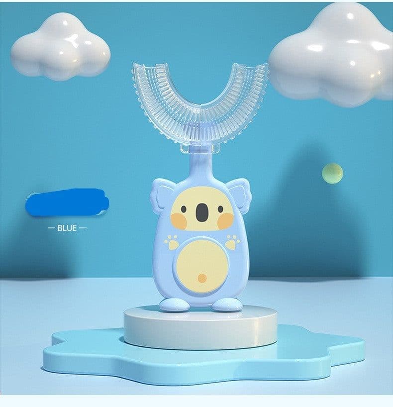 image-Zhuanzhuanxiong Manual Children's U-shaped Toothbrush Silicone Toothbrush Baby