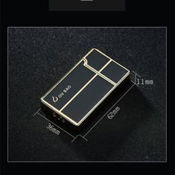 image-Bao B813 Gas Lighters Metal Langsheng Steel Tone Direct Punching Windproof Blue Flame Electronic Lighter