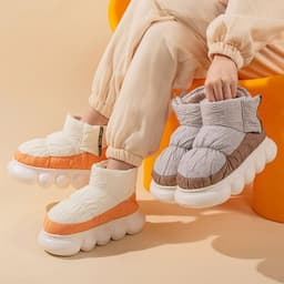 image-Cotton Slippers Couple Unisex Home Non-slip Flat Shoes Shit Slippers