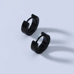 image-Geometric Circle Earrings For Men