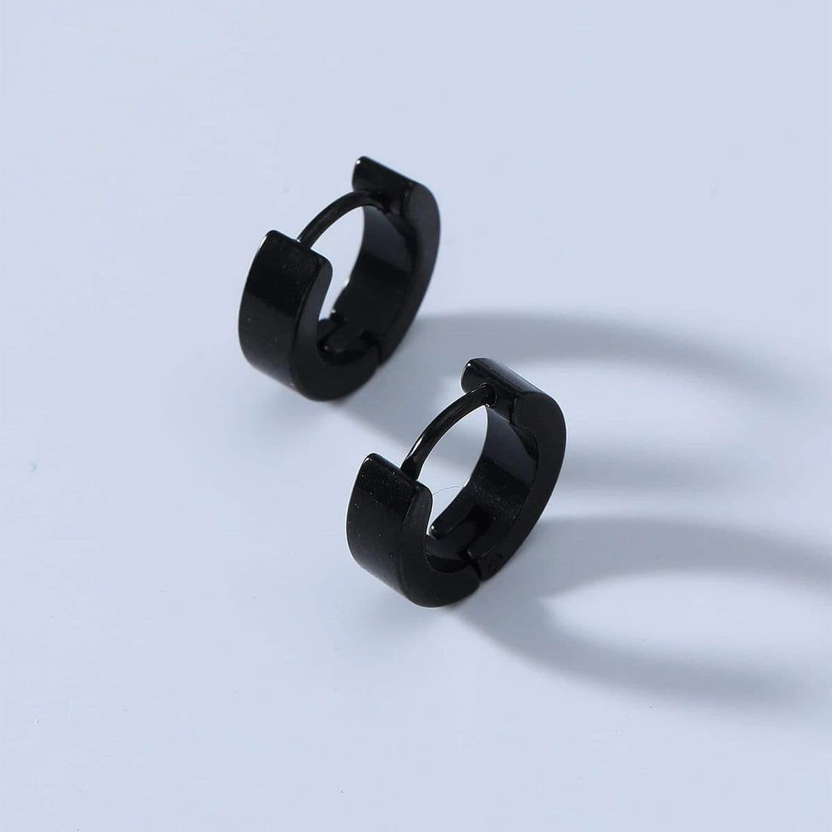 image-Geometric Circle Earrings For Men