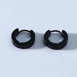 image-Geometric Circle Earrings For Men