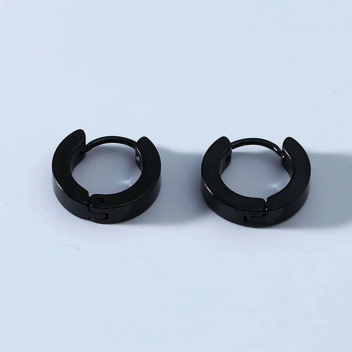 image-Geometric Circle Earrings For Men