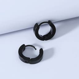 image-Geometric Circle Earrings For Men