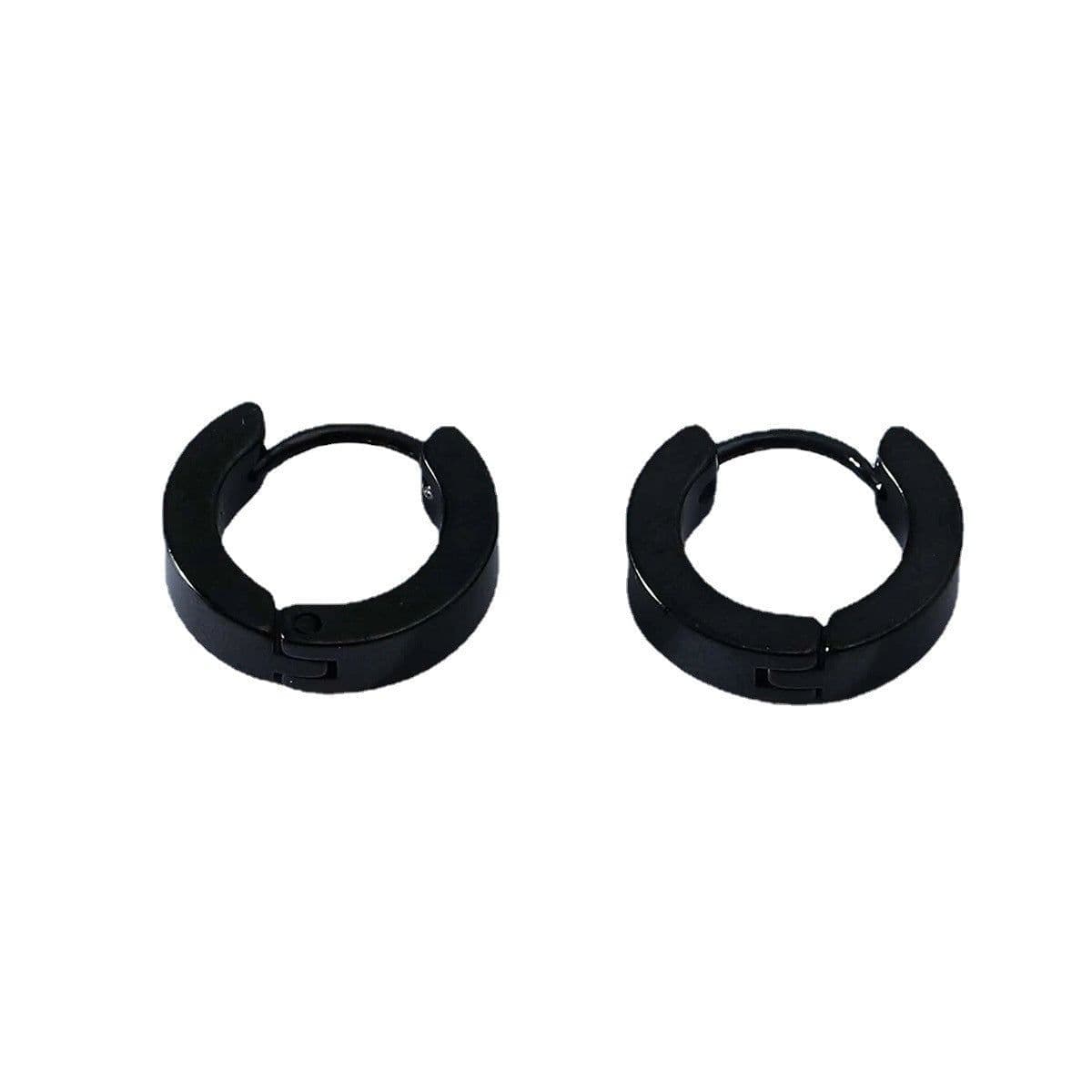 image-Geometric Circle Earrings For Men
