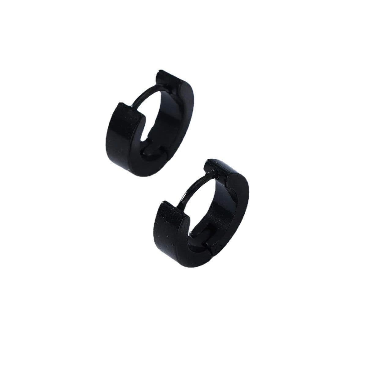 image-Geometric Circle Earrings For Men