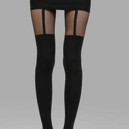 image-Spring Hot Fake Suspenders Stitching Pantyhose Fake Thigh High