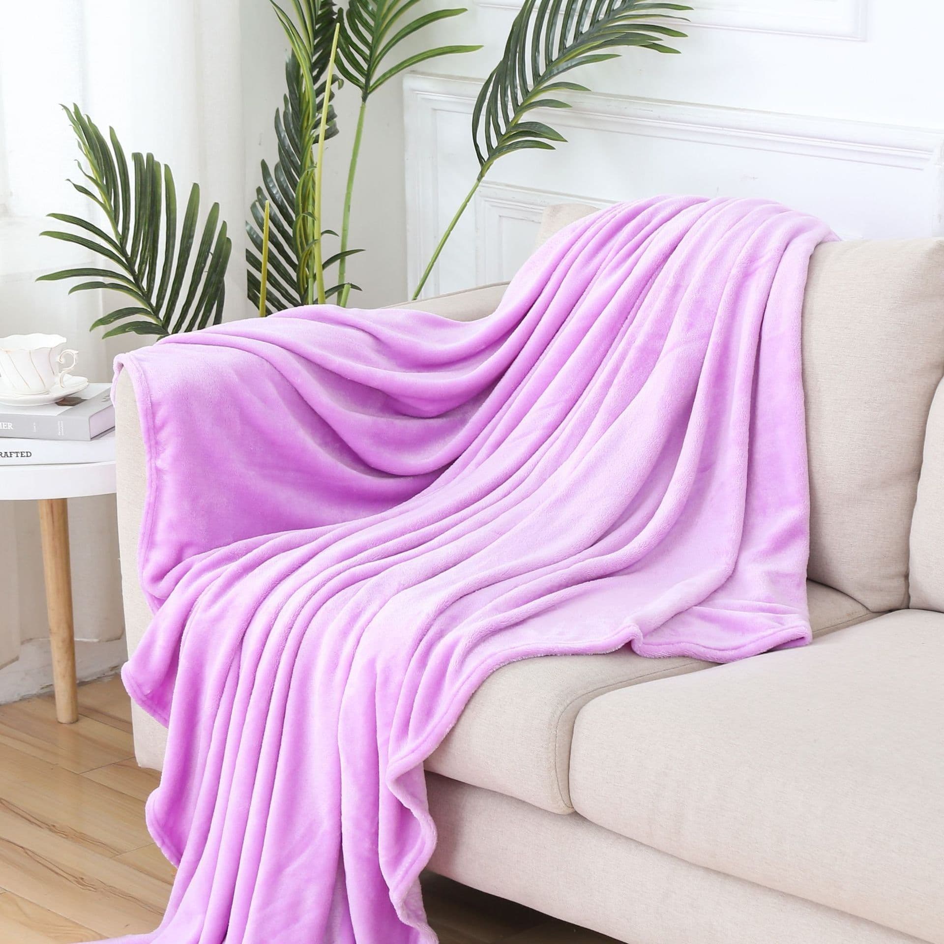 image-Solid Color Blanket Flannel Blanket