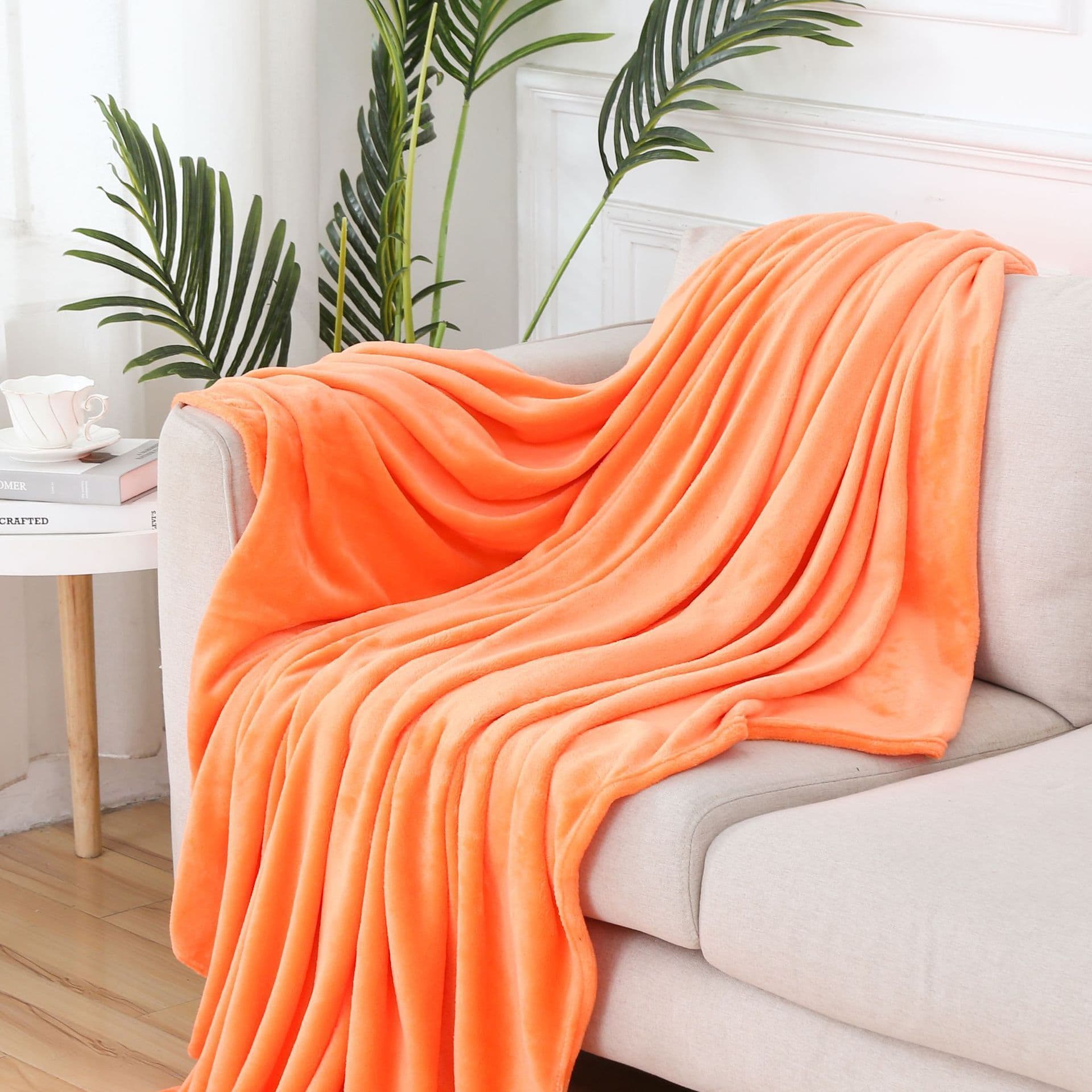 image-Solid Color Blanket Flannel Blanket