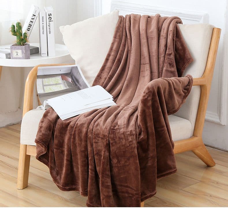 image-Solid Color Blanket Flannel Blanket