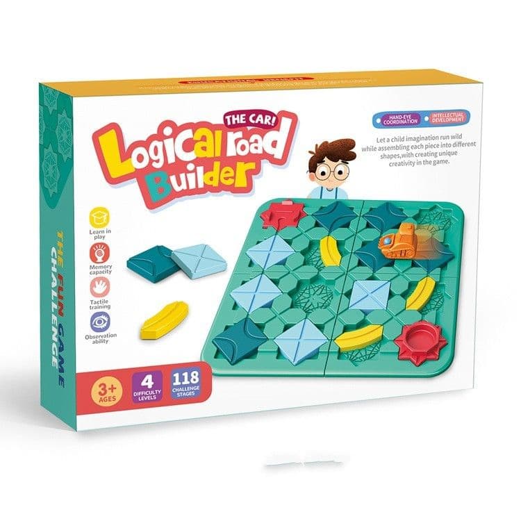 image-Children's Road Building Maze Ball Track Puzzle Table Game