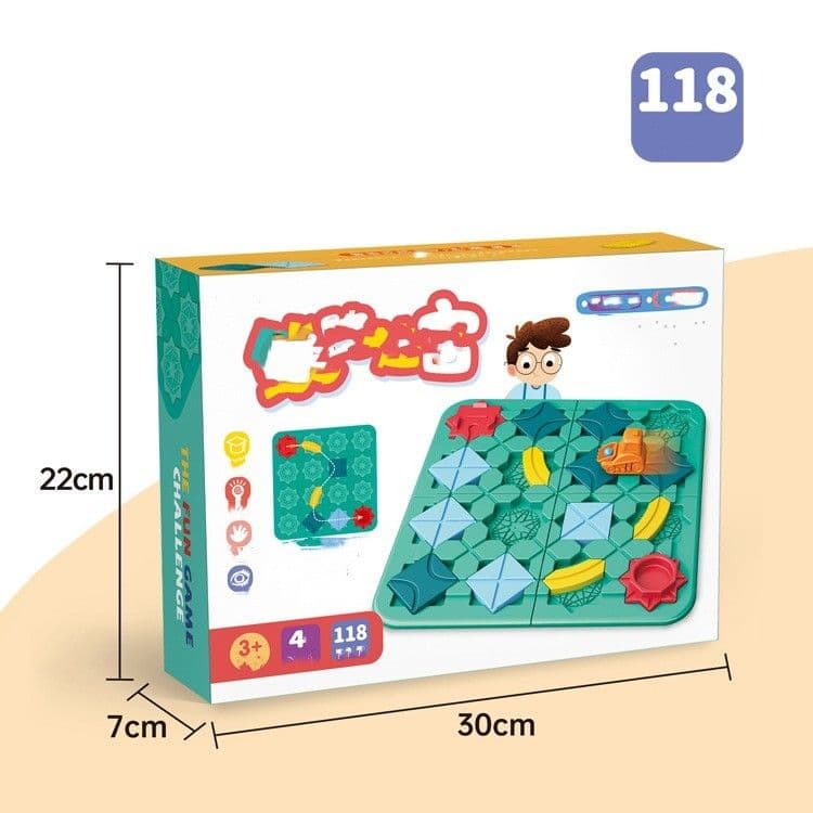 image-Children's Road Building Maze Ball Track Puzzle Table Game