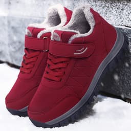 image-Shoes For The Old Women's Thickened Velvet Warm Cotton Shoes Leather Surface Walking Shoes Non-slip