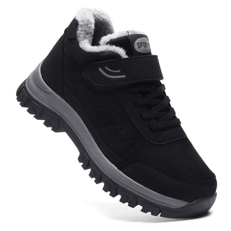 image-Shoes For The Old Women's Thickened Velvet Warm Cotton Shoes Leather Surface Walking Shoes Non-slip