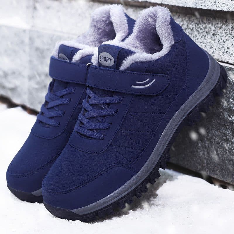 image-Shoes For The Old Women's Thickened Velvet Warm Cotton Shoes Leather Surface Walking Shoes Non-slip