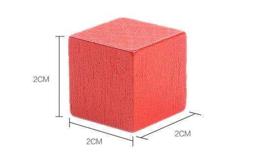 image-100 Cube Wood Small Building Block Children's Educational Toys