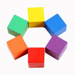 image-100 Cube Wood Small Building Block Children's Educational Toys