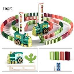 image-Dominoes Small Train Children's Building Blocks Toy Electric