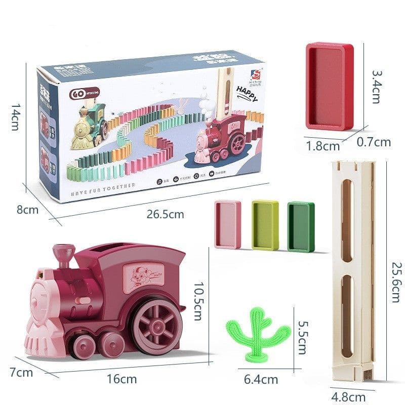 image-Dominoes Small Train Children's Building Blocks Toy Electric
