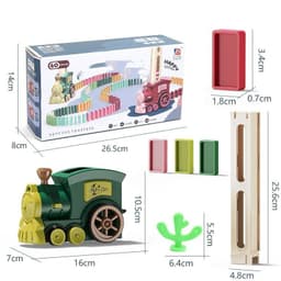 image-Dominoes Small Train Children's Building Blocks Toy Electric