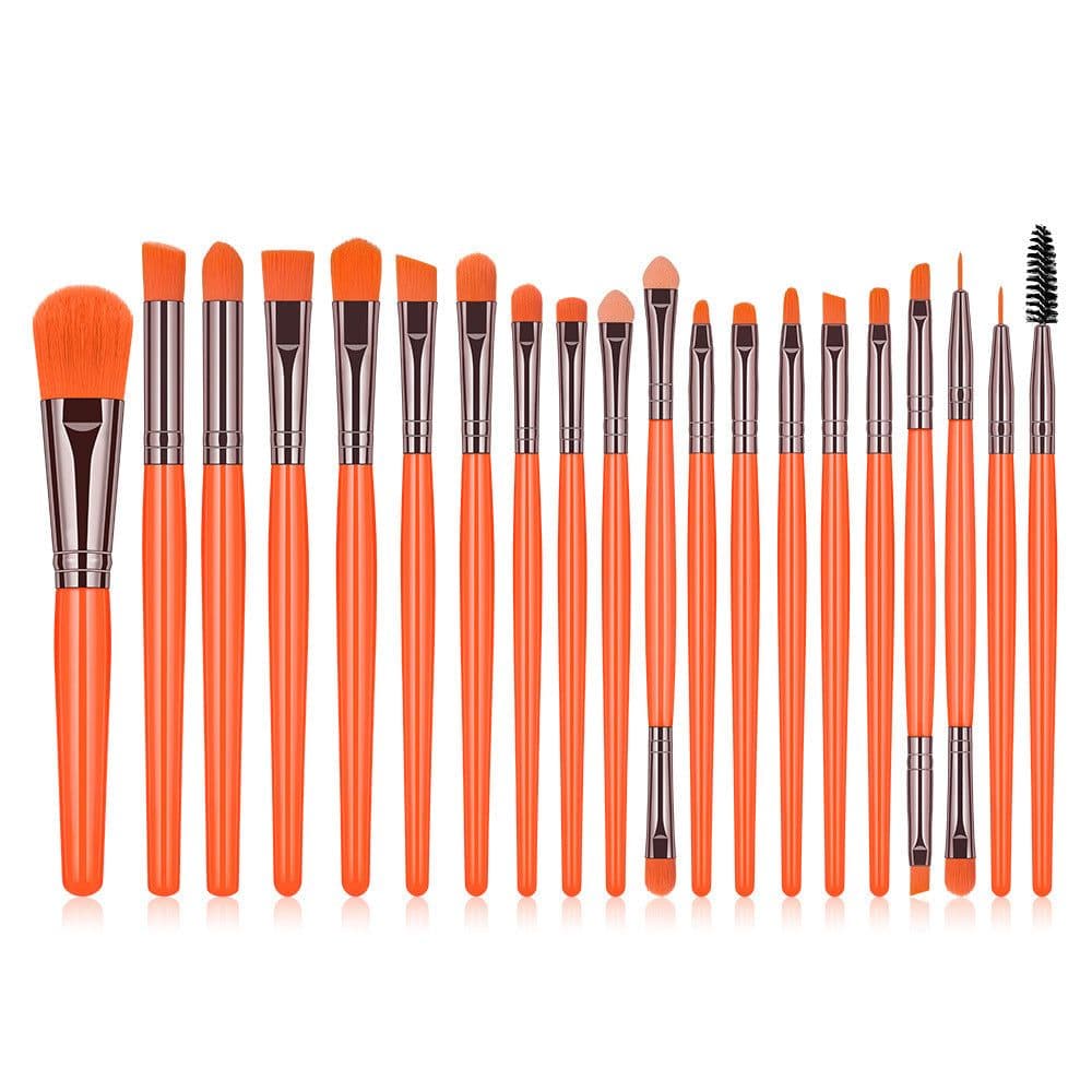 image-20pc Fluorescent Color Makeup Brush Set Blush Brush Powder Brush Eye Shadow Brush Lip Brush Mascara Brush