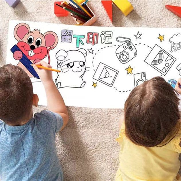 image-Children's Graffiti Scroll Color Filling Drawing Paper