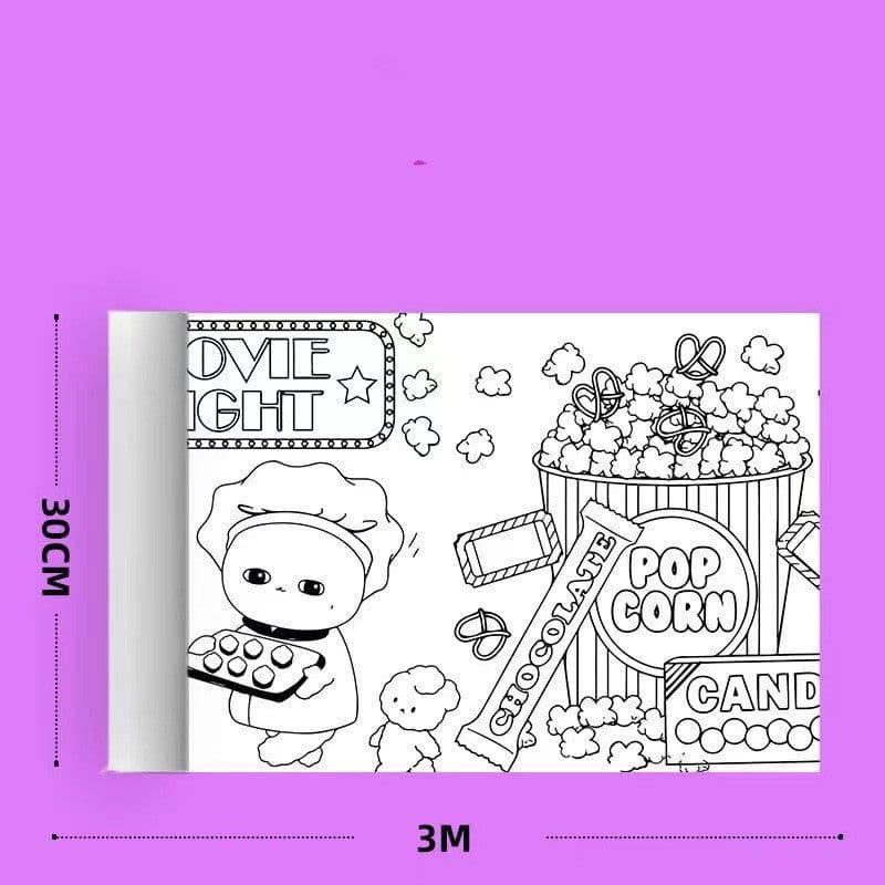 image-Children's Graffiti Scroll Color Filling Drawing Paper