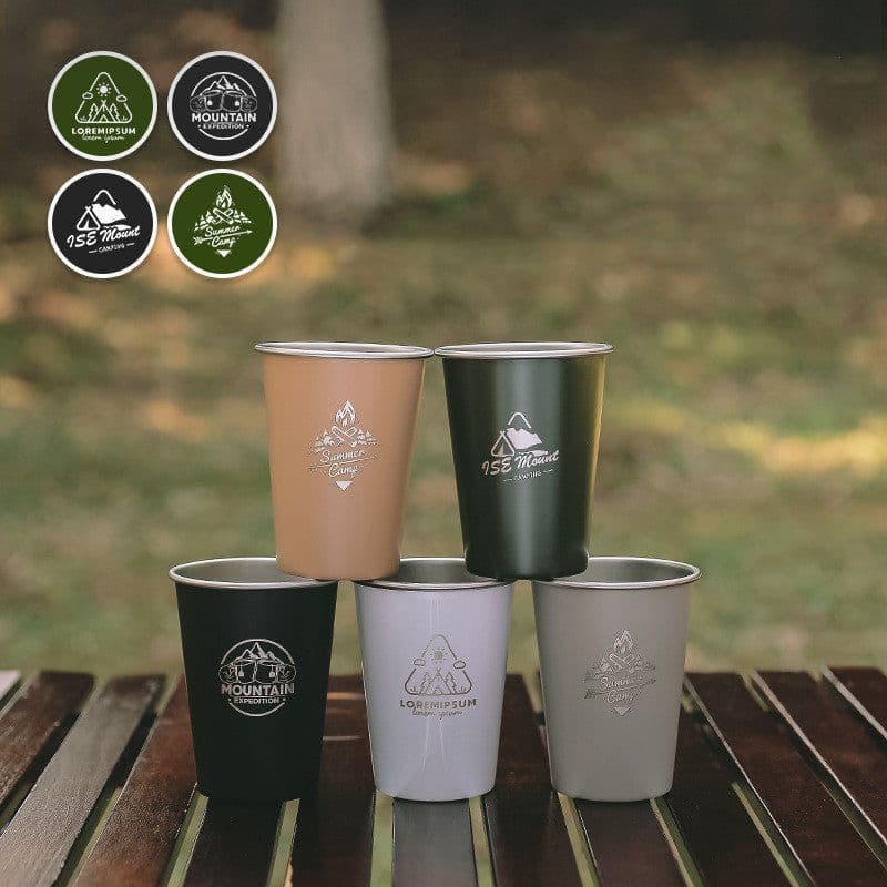 image-Outdoor 304 Stainless Steel Cup Camping Beer Steins 350ml