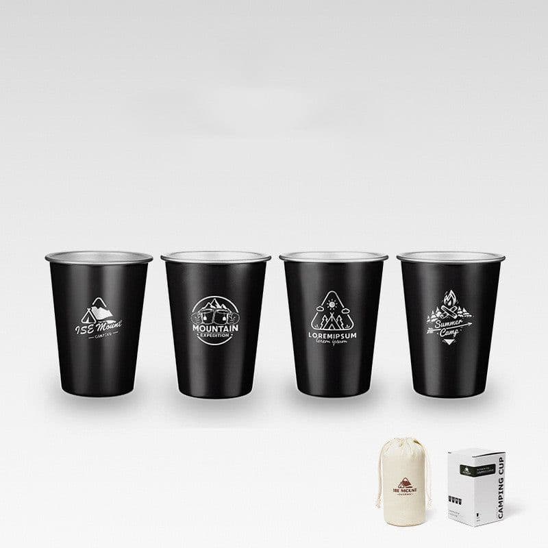 image-Outdoor 304 Stainless Steel Cup Camping Beer Steins 350ml
