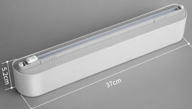 image-Upgraded Plastic Sharp Cutter Fixing Foil Cling Film Wrap Dispenser Fixed Refrigerator Storage Holder Kitchen Tool Accessories