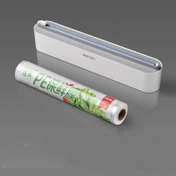 image-Upgraded Plastic Sharp Cutter Fixing Foil Cling Film Wrap Dispenser Fixed Refrigerator Storage Holder Kitchen Tool Accessories