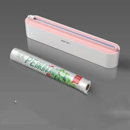 image-Upgraded Plastic Sharp Cutter Fixing Foil Cling Film Wrap Dispenser Fixed Refrigerator Storage Holder Kitchen Tool Accessories