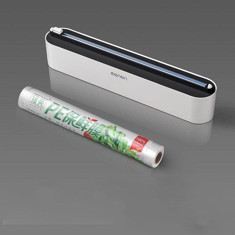 image-Upgraded Plastic Sharp Cutter Fixing Foil Cling Film Wrap Dispenser Fixed Refrigerator Storage Holder Kitchen Tool Accessories
