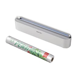 image-Upgraded Plastic Sharp Cutter Fixing Foil Cling Film Wrap Dispenser Fixed Refrigerator Storage Holder Kitchen Tool Accessories
