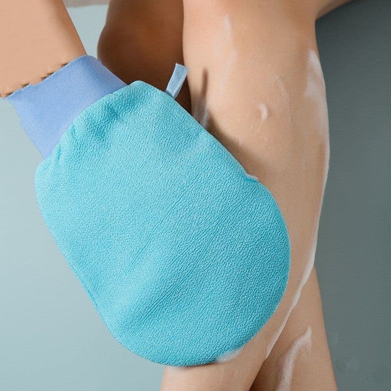 image-New Thick Coarse Sand Mud Removing Solid Color Bath Gloves Bath Towel