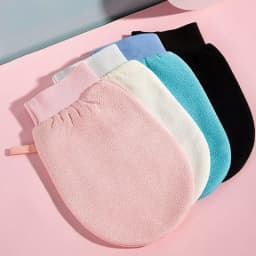 image-New Thick Coarse Sand Mud Removing Solid Color Bath Gloves Bath Towel