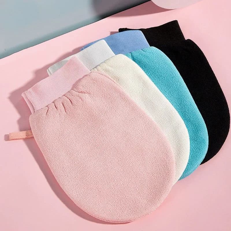 image-New Thick Coarse Sand Mud Removing Solid Color Bath Gloves Bath Towel
