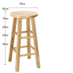image-Solid Wood Chair Round Stool High Stool