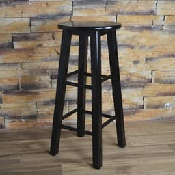 image-Solid Wood Chair Round Stool High Stool