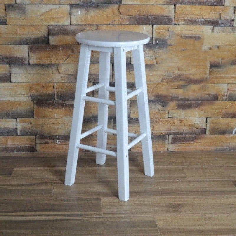 image-Solid Wood Chair Round Stool High Stool