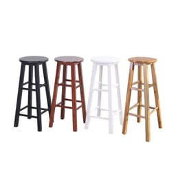 image-Solid Wood Chair Round Stool High Stool