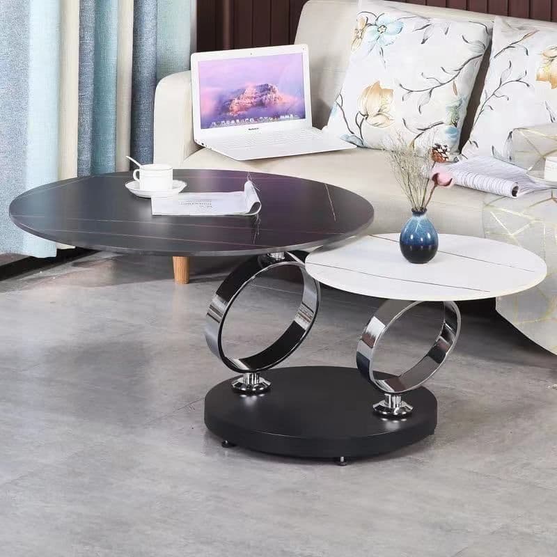 image-Table Rotary Multifunctional Round Retractable Folding
