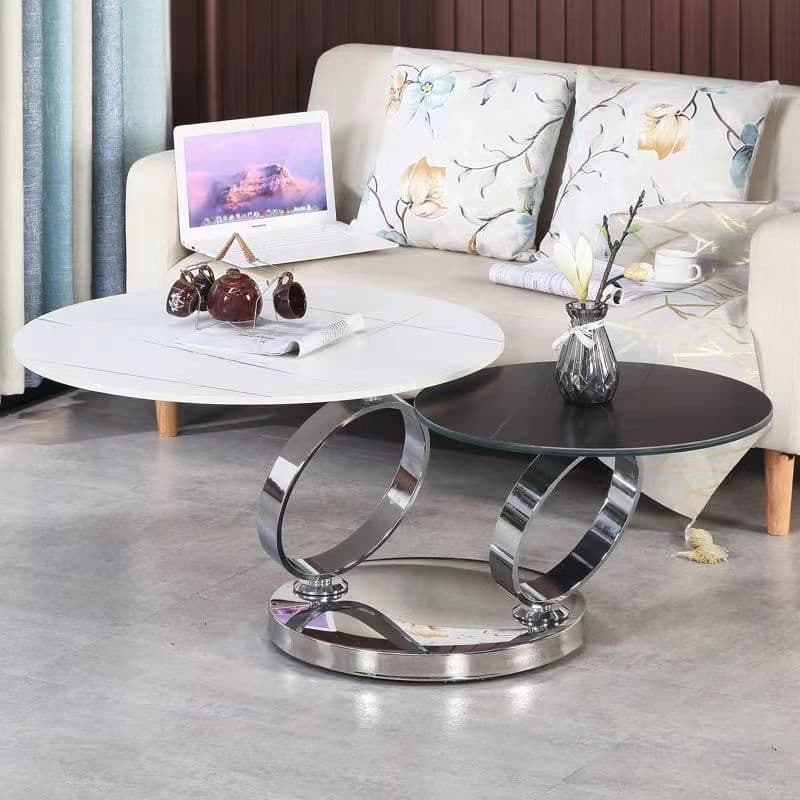 image-Table Rotary Multifunctional Round Retractable Folding